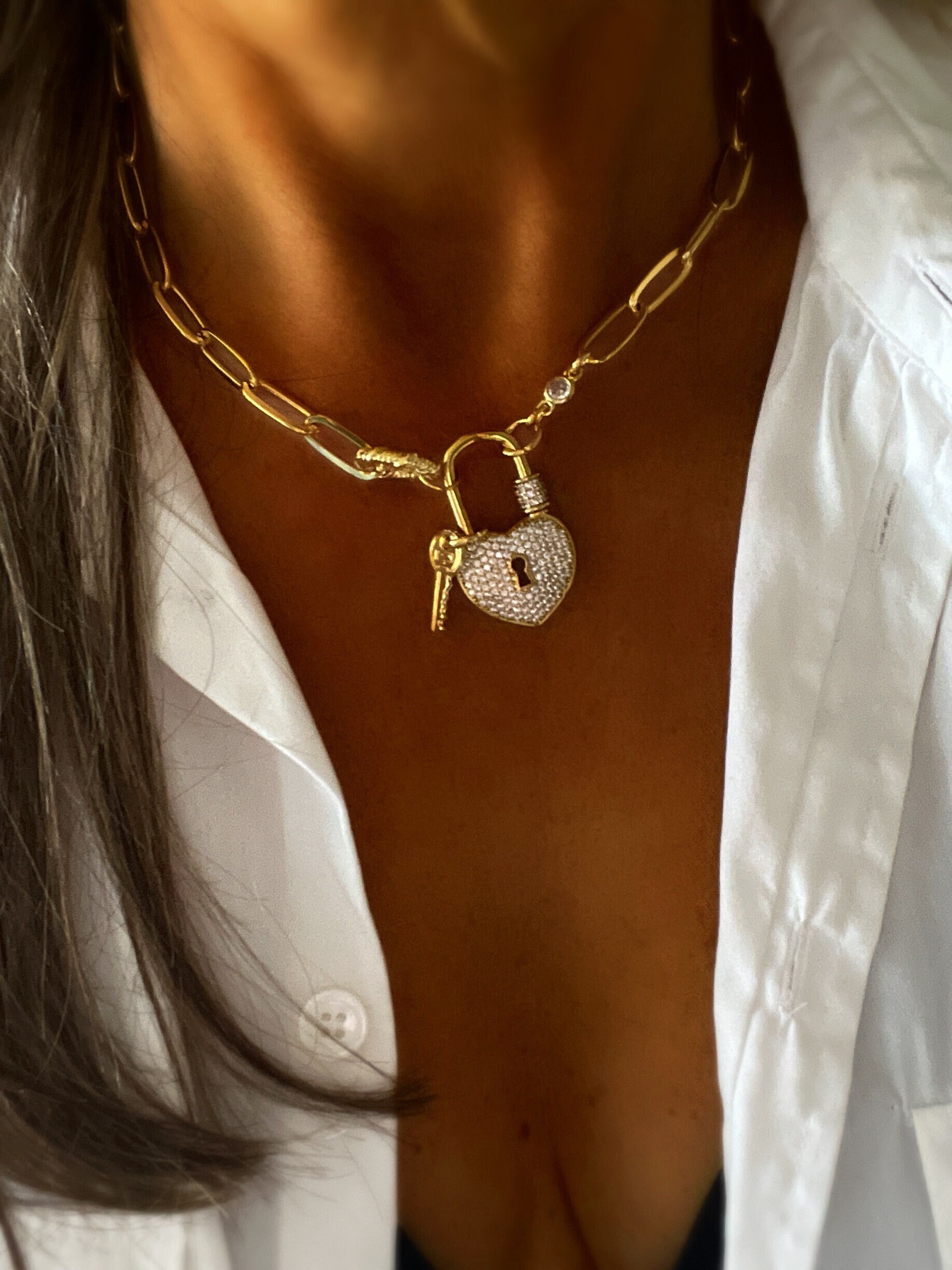 Louis Vuitton 18K White Gold and 0.50ctw Diamond Heart Pendant