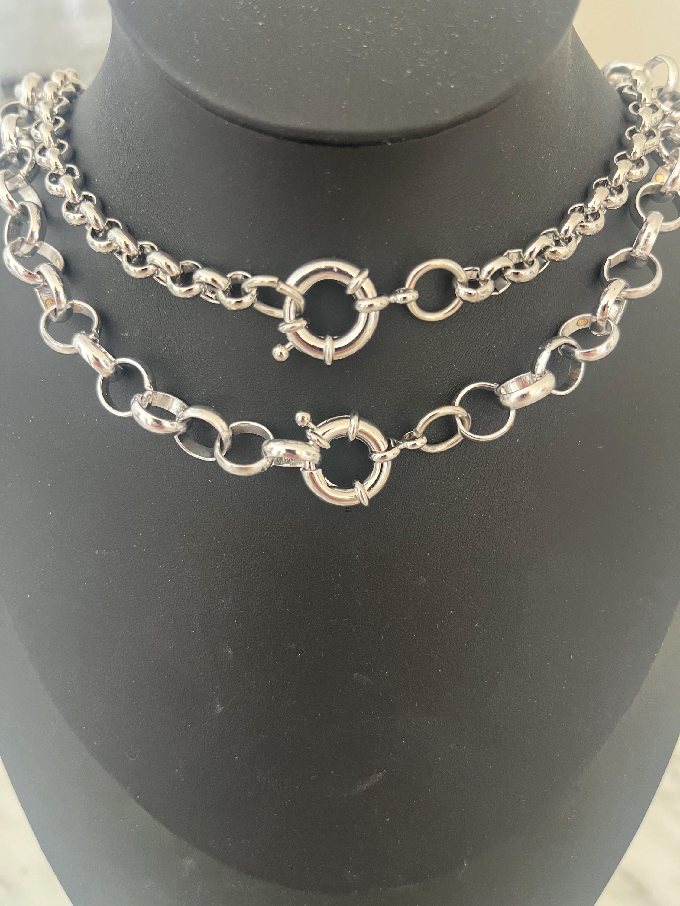 Classic Silver Rolo Chain, Layering Necklace,belcher Chain Jewelry - Etsy