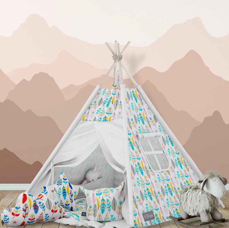 Three cushions for a kids tent Elfique