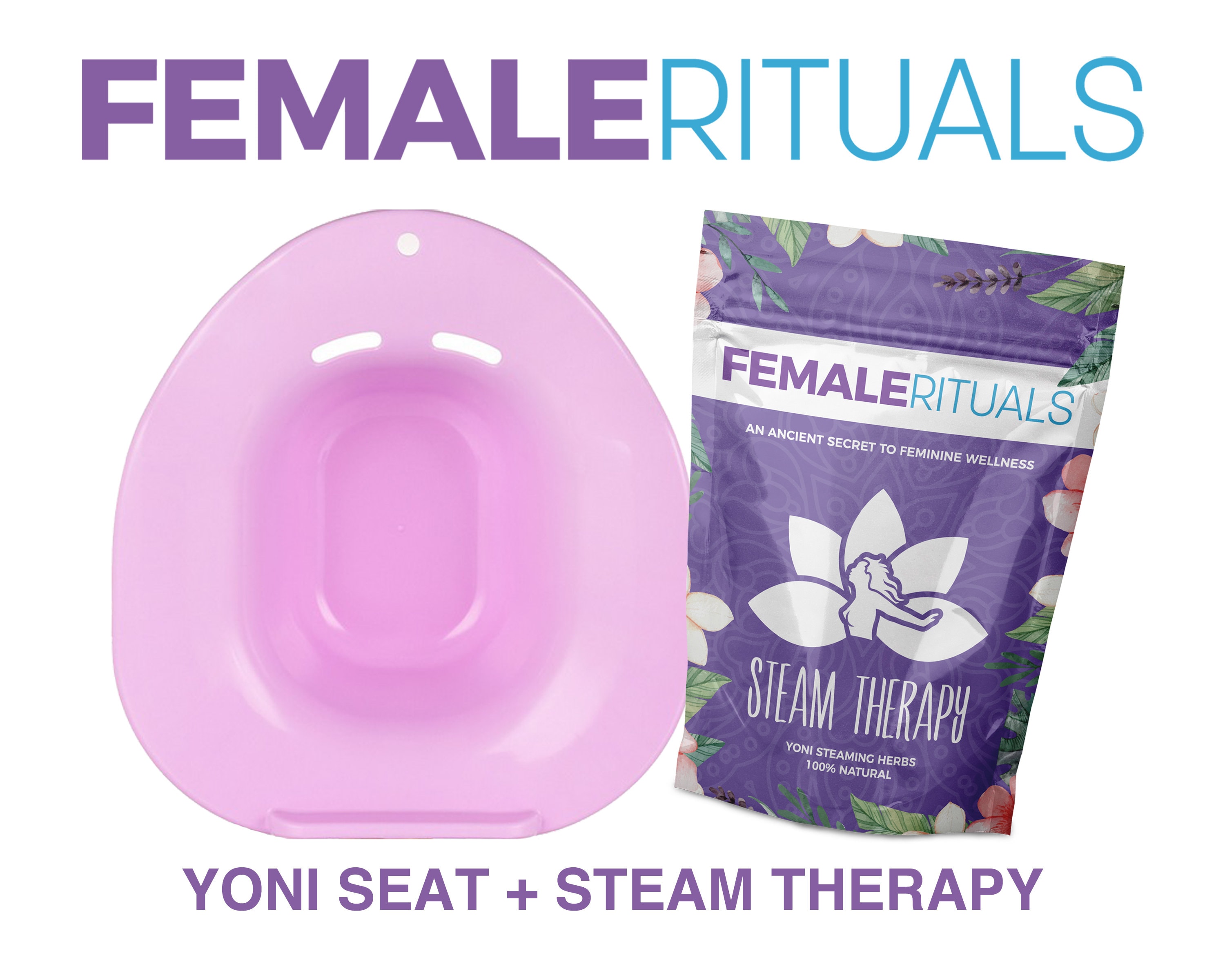 Yoni Steam Seat and Yoni Steaming Herbs - Female Rituals (Steam Therapy Bun...