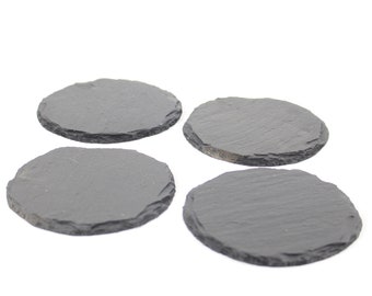 4 slate coasters for glasses and candles