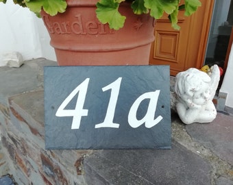 Hausnummer, Schild für den Außenbereich, Schiefer