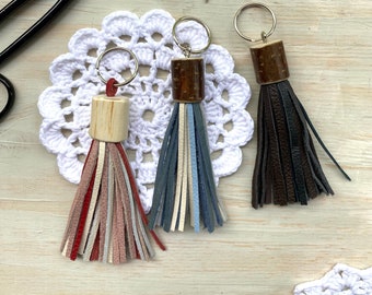 Keychain Bag Ring Genuine Leather Personalized