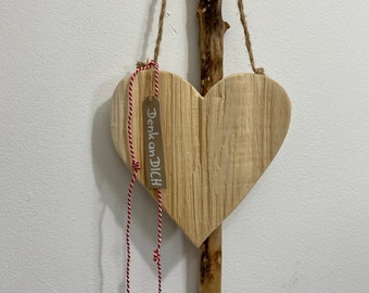 Wooden heart to hang