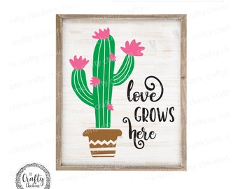 Love Grows Here Svg Etsy