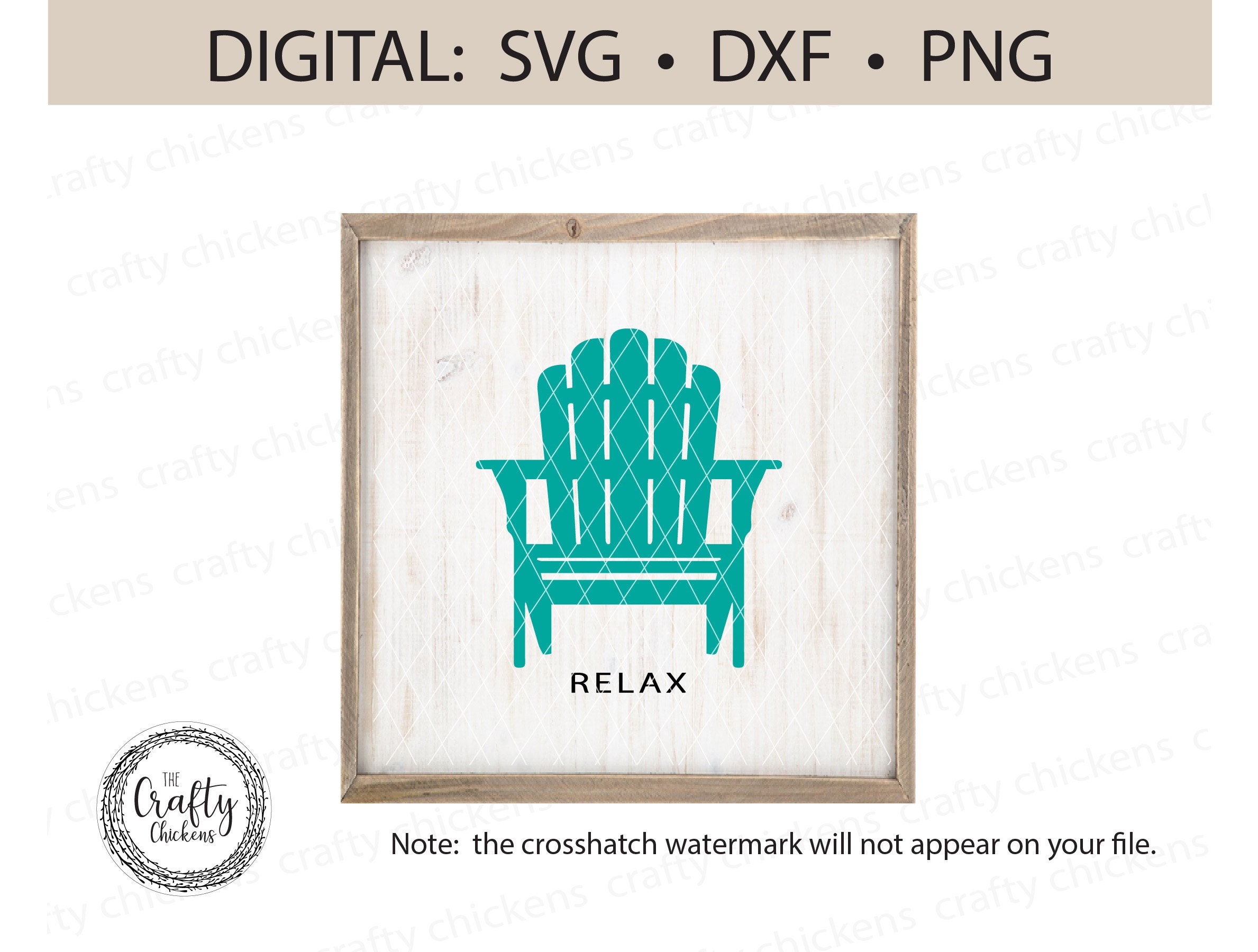 Adirondack Chair SVG File / Relax SVG / Digital Cut File / Etsy Ireland