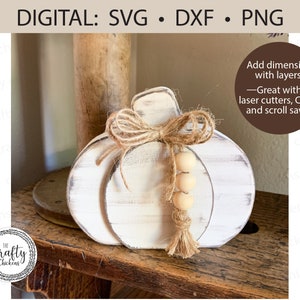 Layered Pumpkin SVG / Thanksgiving / digital cut file / laser cut file / Cricut / Silhouette / Glowforge / Fall / Autumn