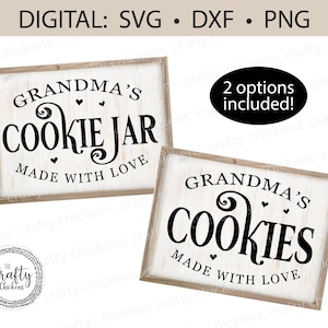 Grandma's Cookie Jar SVG / digital cut file / Cricut / Silhouette / farmhouse / farm / country / kitchen / container