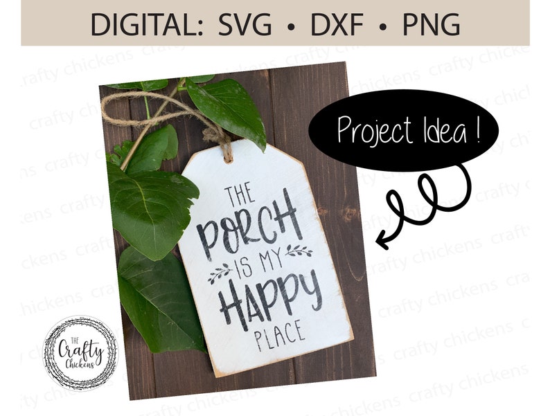The Porch is My Happy Place SVG / Patio / Digital Cut File / Etsy