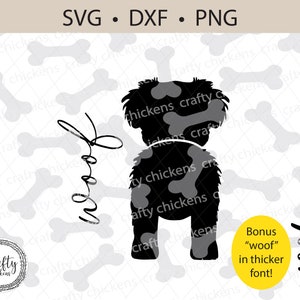 Morkie dog SVG / Digital Cut File / laser cut file / Cricut / Silhouette / Glowforge / CNC / woof / pet / dog butt / clipart