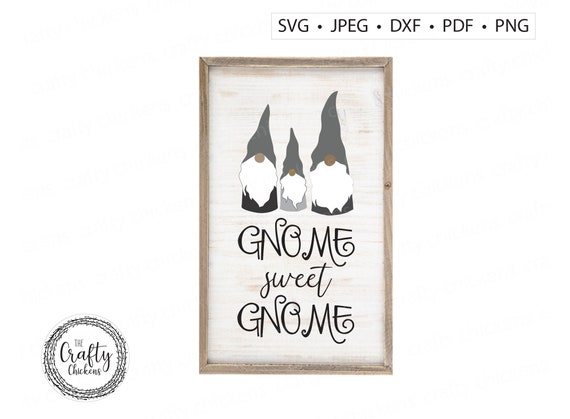 Download Gnome Sweet Gnome Svg Digital Cut File Laser Cut File Home Cricut Silhouette Glowforge Cnc