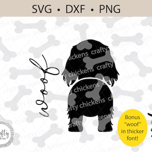 Long-haired Dachshund Dog SVG / Digital Cut File / laser cut file / Cricut / Silhouette / Glowforge / CNC / doggy butt / clipart / woof