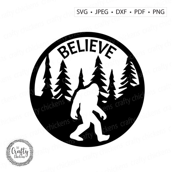 Sasquatch SVG / Big Foot SVG / Digital Cut File / Cricut / Silhouette / laser / CNC / hiking /  outdoors / woods / forest / trees