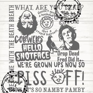 Drop Dead Fred collage ispirato Svg PNG Jpg JPEG Film ritorno al passato Download digitale File per Cricut Silhouette