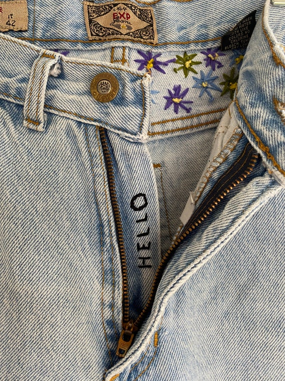 High Waisted Express Jeans Embroidered 