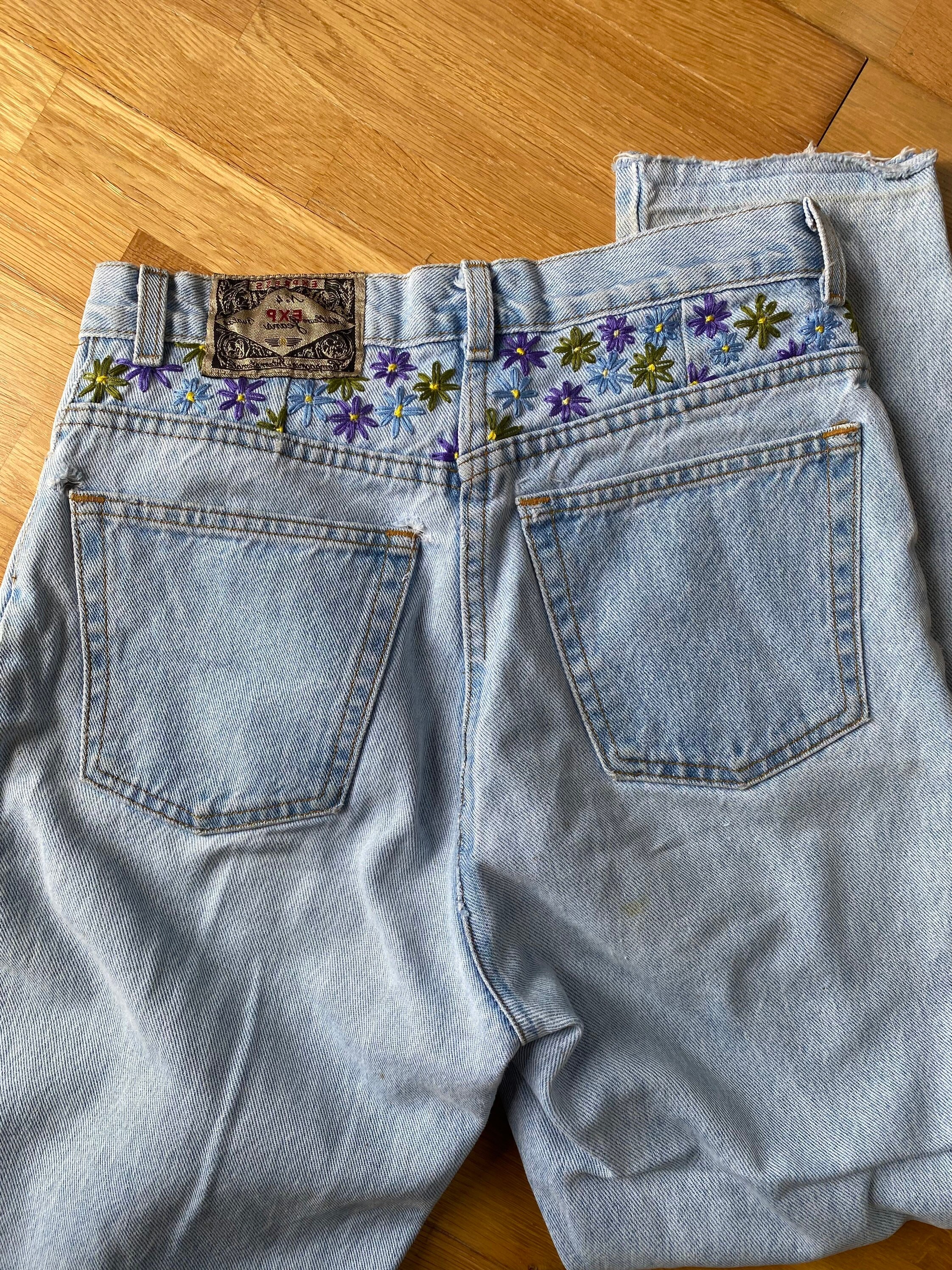 High Waisted Express Jeans Embroidered 