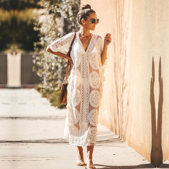 Buy 2021 Kaftan Beach Pareo Beachwear Bathing Suit Cover Up Online in India  - Etsy