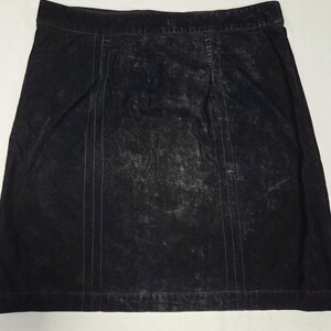Vintage Anthropologie Black Rayon Velvet Skirt 8 Bild 3