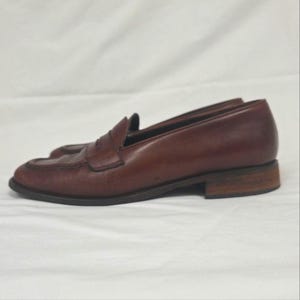 Vintage 90s Ann Taylor Mahogany Leather Loafers 7.5