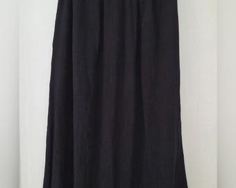 Kiss of the Wolf Bias Cut Charcoal Silk Skirt S/M