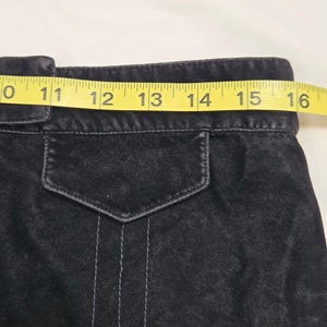 Vintage Anthropologie Black Rayon Velvet Skirt 8 Bild 7