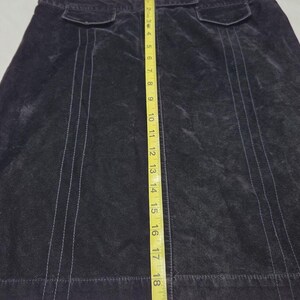 Vintage Anthropologie Black Rayon Velvet Skirt 8 Bild 6