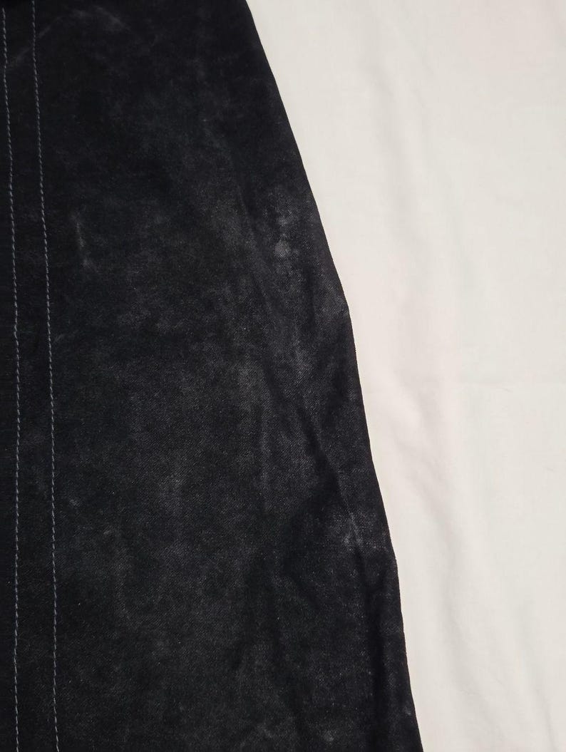 Vintage Anthropologie Black Rayon Velvet Skirt 8 Bild 9