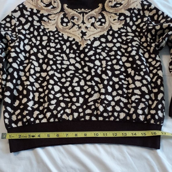 St. John Embellished Animal Print Crewneck Sweate… - image 9