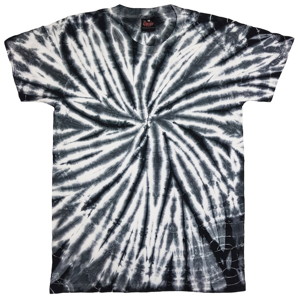 black and white tie dye