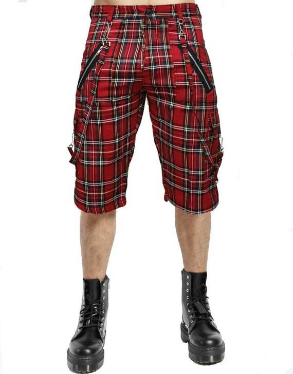 Dark Wear Red Tartan Bondage Punk 