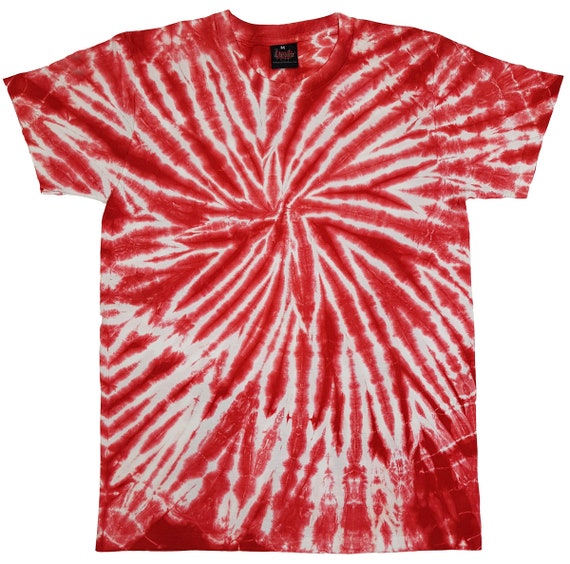 TIE DYE T SHIRT Top Hipster Fashion Tye Die Tshirt Festival Red Black Rainbow