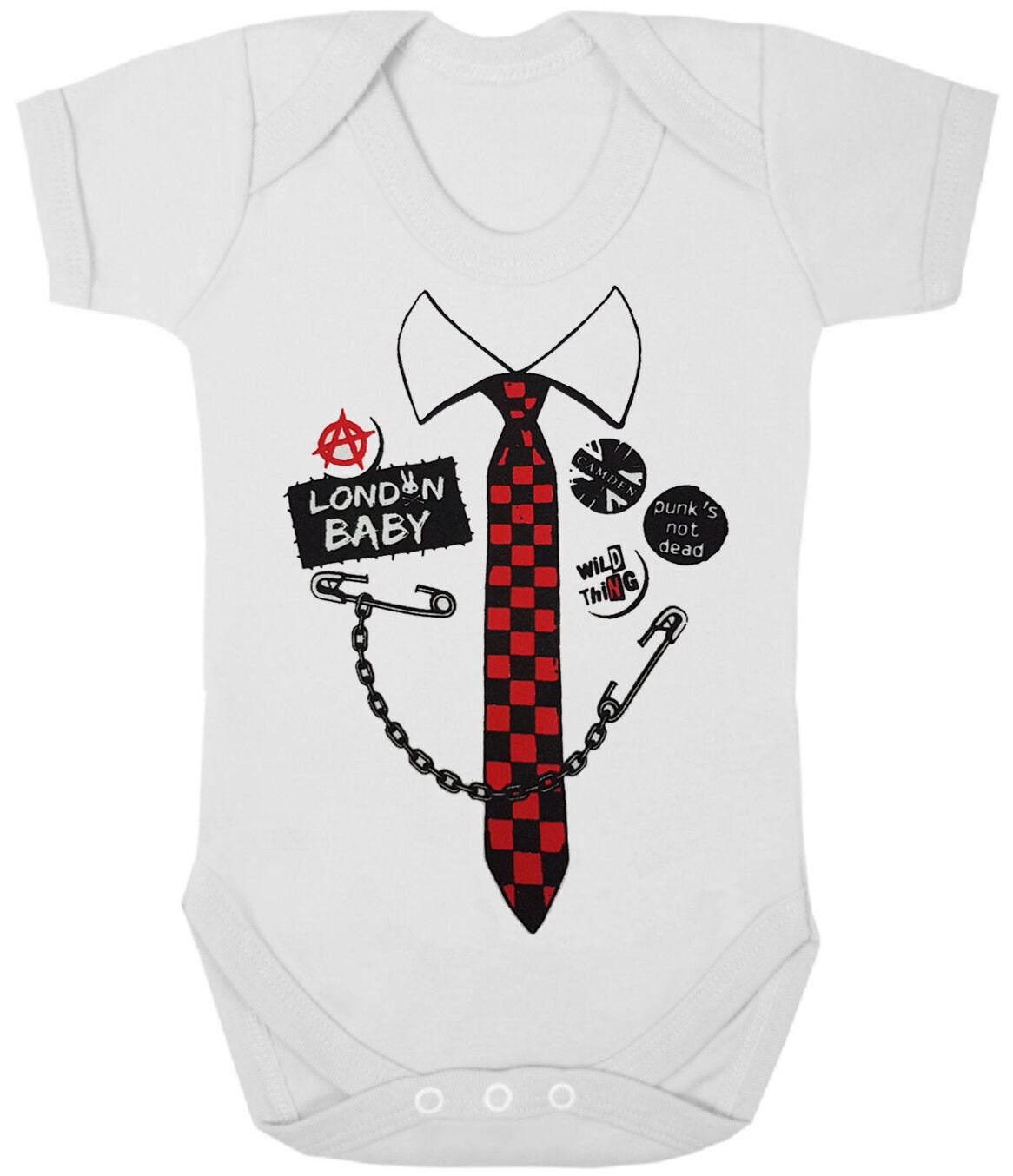 Punk Tie Funny Rompers Rock Skeleton Punk Cute Newborn Infant - Etsy