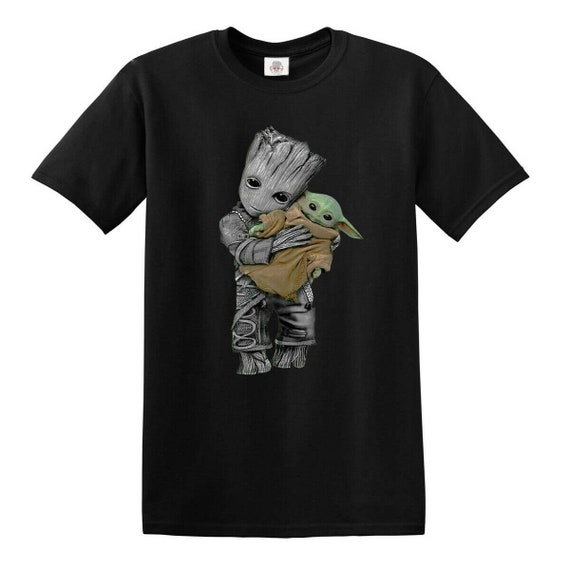 Baby Yoda Baby Groot Funny T-shirt Cute 