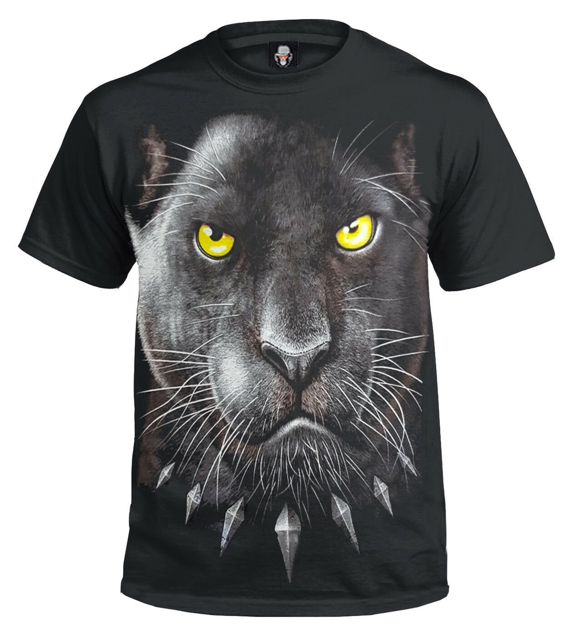 Black Panther Men's T-Shirt/Wild/Animal/Mountain/Tribal/Loin/Tiger
