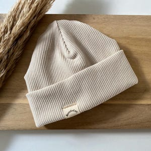 Beanie hat baby girl ladies hat beanie hat girl spring baby simple design rib jersey beige beanie hipster girl hat