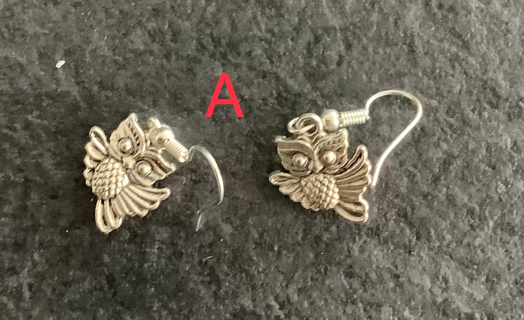 Silver earrings,Christmas, owl, cat, elephant, Angel, heart, Stocking filler, gift idea.
