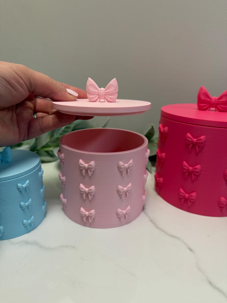 Bow Container With Lid – 3D Printed Decorative Storage Box - Etsy