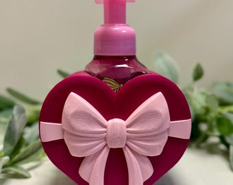 Handtvålshållare med hjärta och rosett för Bath and Body Works, skummande handtvål, 3D-utskriven för alla hjärtans dag