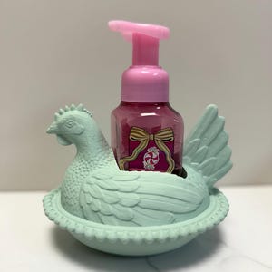 Tvålhållare för handtvål av höna, skummande handtvålsställ för lantlig stil, badrums- eller köksdekor för kyckling, 3D-utskriven bild 6