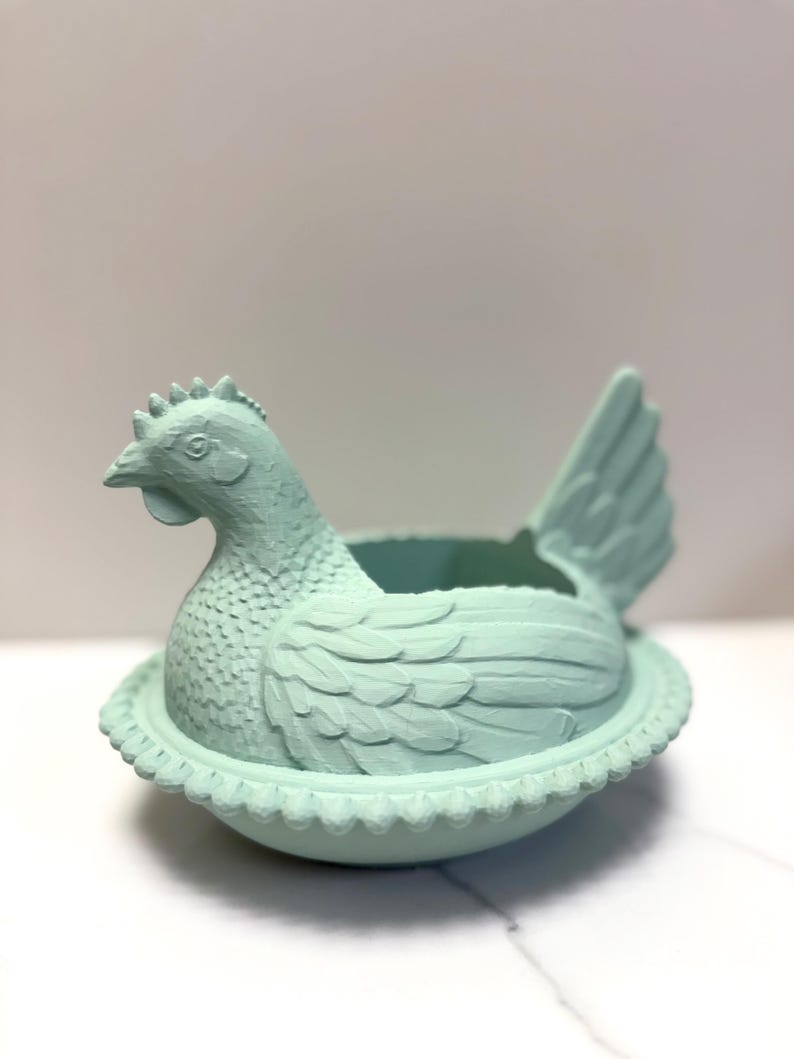 Tvålhållare för handtvål av höna, skummande handtvålsställ för lantlig stil, badrums- eller köksdekor för kyckling, 3D-utskriven bild 7