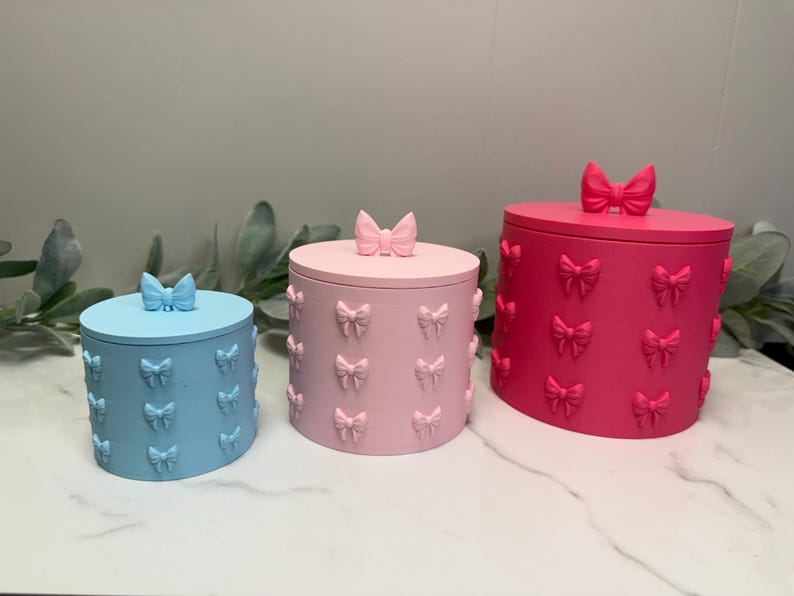 Bow Container With Lid – 3D Printed Decorative Storage Box - Etsy