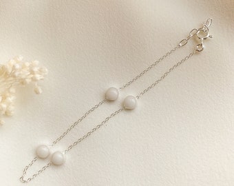 Breast milk jewelry - bracelet with breast milk // Silver or gold-plated