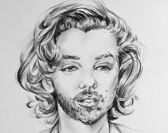 Bearded Marilyn (Drawing)