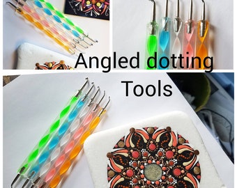 Curved Dotting Tools for Dot Mandala Painting or Nail Art Set of 5 Tools 10  Different Dot Sizes 