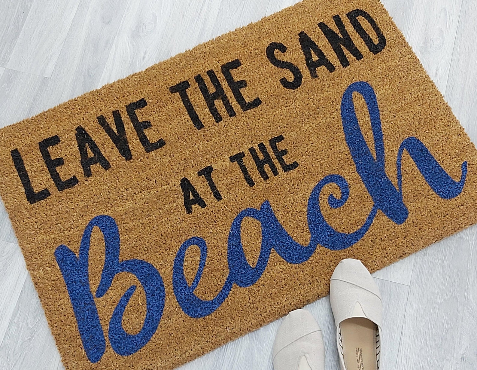 Leave the Sand at the Beach Doormat Etsy