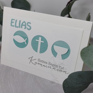 Karte zur Kommunion/ Taufe/ Konfirmation - Fische