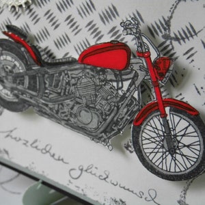 Geburtstagkarte für Mann / Motorrad Harley Bild 3