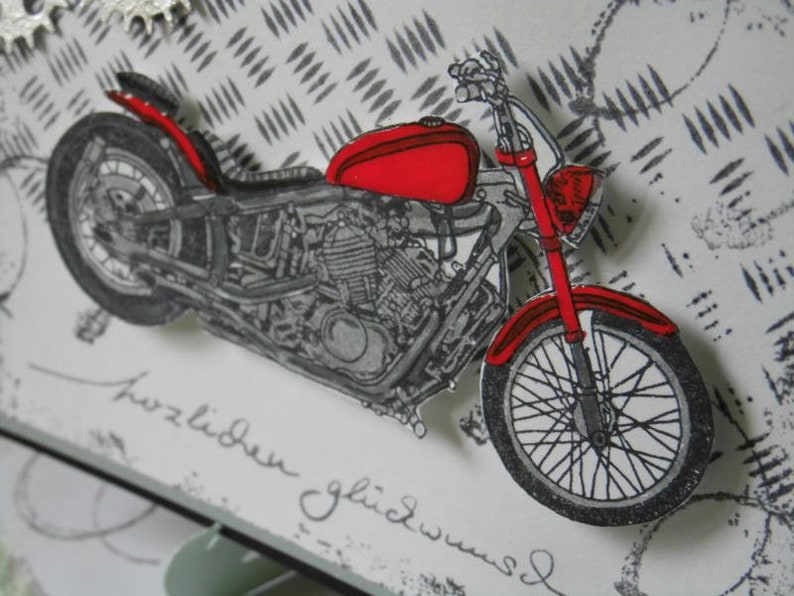 Geburtstagkarte für Mann / Motorrad Harley Bild 3