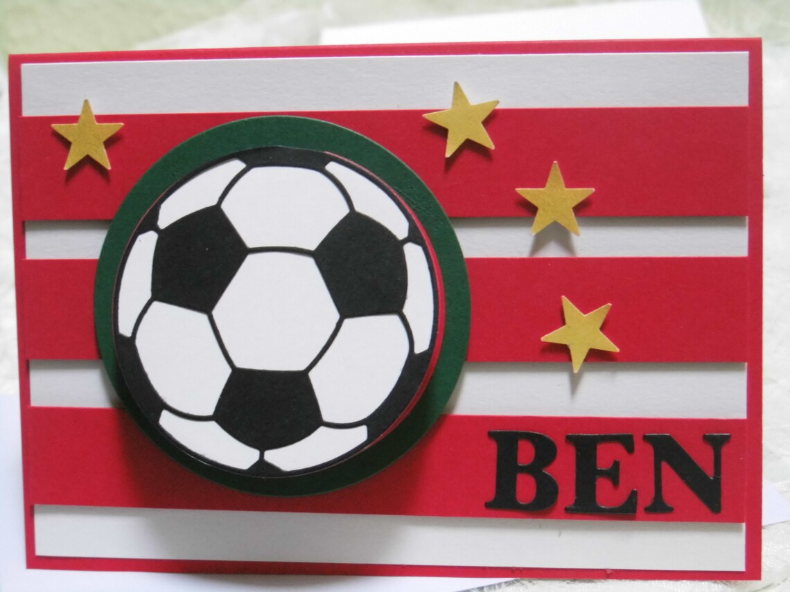 Geburtstagkarte für Fußball Fans Fußball Fußballspiel Etsy.de