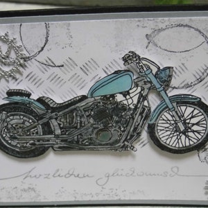 Geburtstagkarte für Mann / Motorrad Harley Bild 5